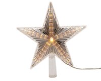 Led piek ster transperant wit 22 cm 31 lampjes - afbeelding 1