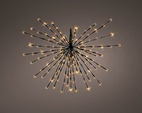 Verlichte poolster led 60 lamps op batterijen zwart - afbeelding 2