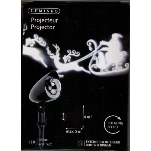 Led projector kerstman met slee cool wit - afbeelding 2