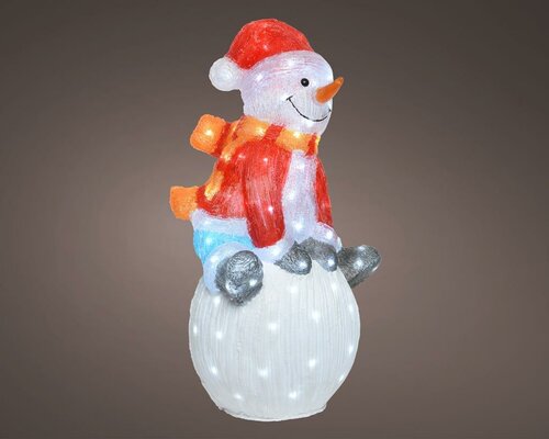Led sneeuwpop H70 cm 100 lamps - afbeelding 1