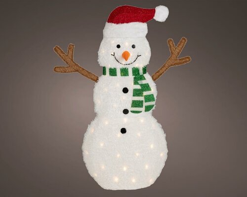 Sneeuwpop LED 107 cm 50 lamps warm wit - afbeelding 1