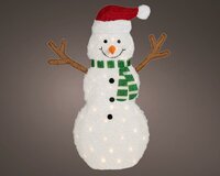 Sneeuwpop LED 107 cm 50 lamps warm wit - afbeelding 1