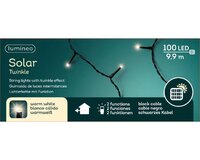 Kerstverlichting solar twinkel 100 lamps warm wit - afbeelding 2