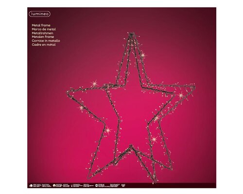 Led ster 3D 98 cm 400 lamps warm wit - afbeelding 2