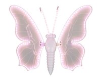 Vlinder met beweging 145 cm 366 lamps wit / violet - afbeelding 2