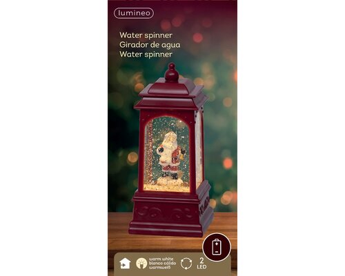 Kerst waterspinner kerstman warm wit - afbeelding 2