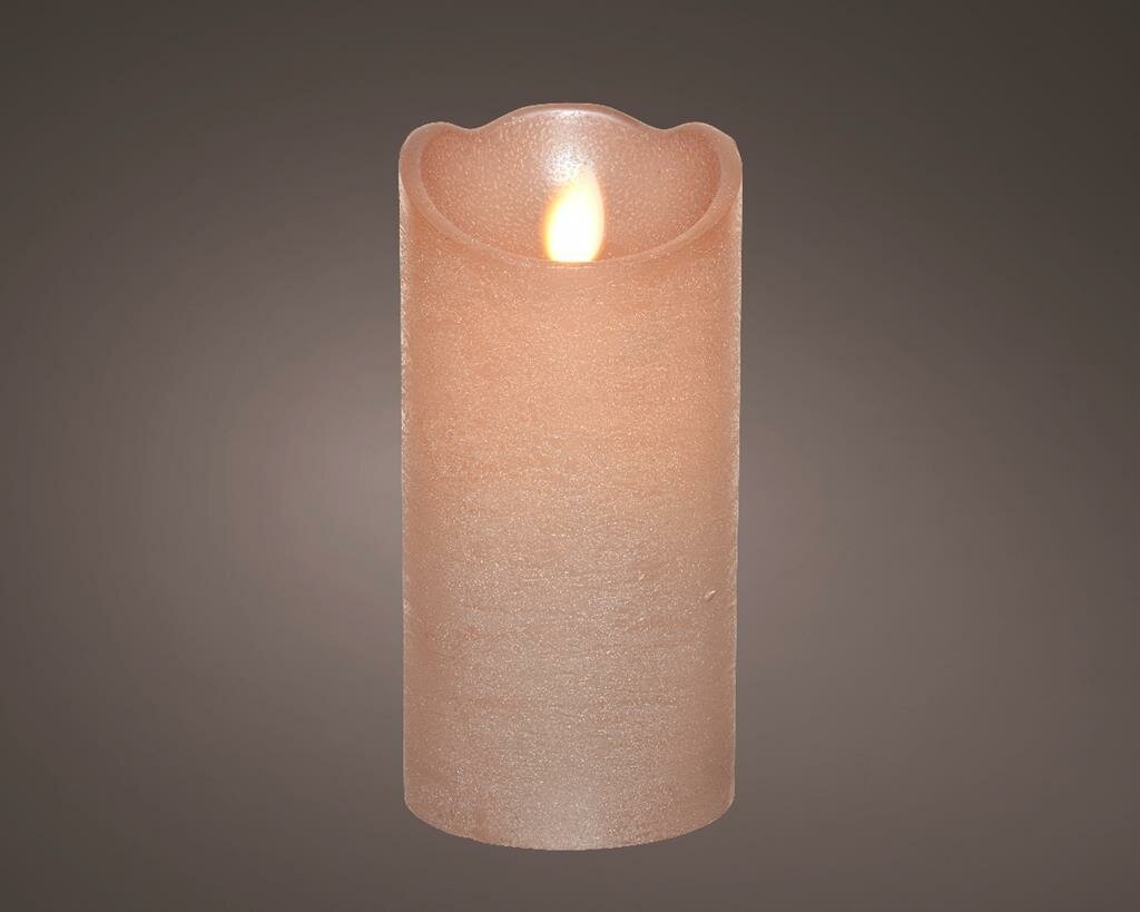 Lumineo LED Kaars - Stompkaars - Roze - 15cm - Woondecoratie - Elektrische kaars