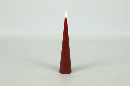 Ledkaars kegel Lyon D 5 cm H 25 cm rood