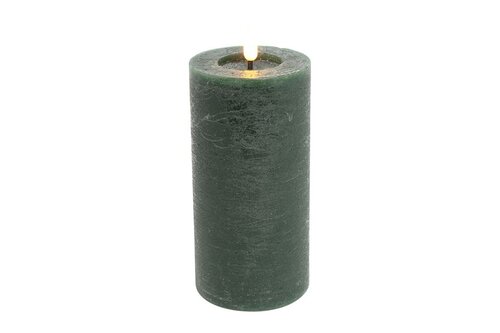Led kaars Lyon D 7,5 H 15 cm dennen groen