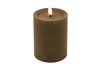 Ledkaars lyon D7,5H10 cm taupe velvet