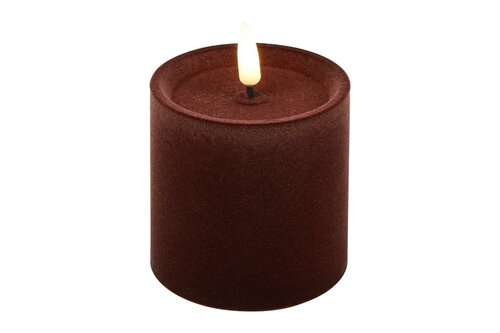 Ledkaars lyon D7,5H7,5 cm diep paars velvet