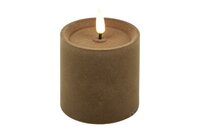 Ledkaars lyon D7,5H7,5 cm taupe velvet