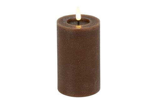 Ledkaars lyon D7,5H12,5 cm bruin