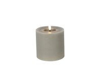 Led kaars Lyon D10 H 10 cm grijs