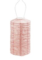 Lumiz solar lampion cylinder paisley 18 cm roze