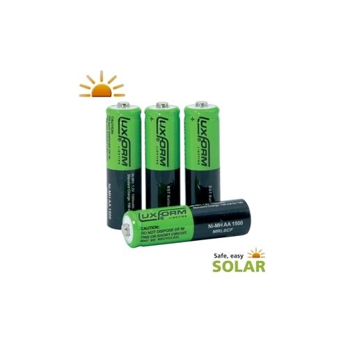 Luxform solar batterij 800 mah AA 4 stuks - afbeelding 1