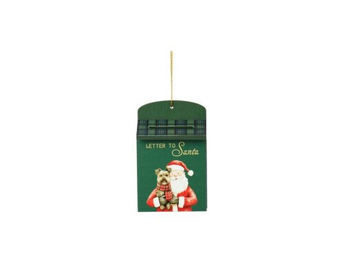 Kerst hanger mailbox triplex 6x3x9.5 cm groen
