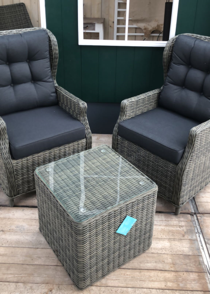 Nebu Schep Passend MeSaMi ibiza loungeset 2 stoelen + tafel - DeOosteindeOnline.nl