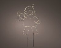 Micro led kerstman 77 cm warm wit - afbeelding 2