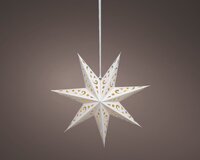 Papieren kerstster led 38 cm wit