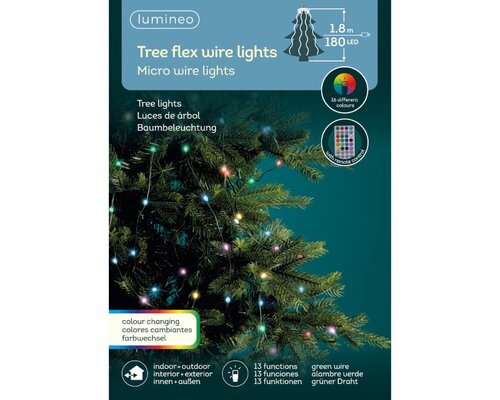 Micro boomverlichting 180 lamps multi colour - afbeelding 2