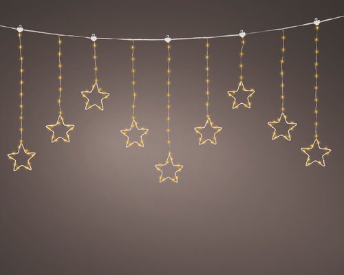 Microled gordijn met sterren 120 cm klassiek warm - afbeelding 1