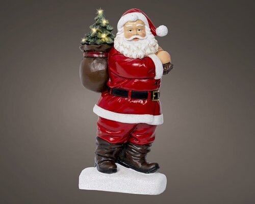 Kerstman met led 31 cm 8 lampjes