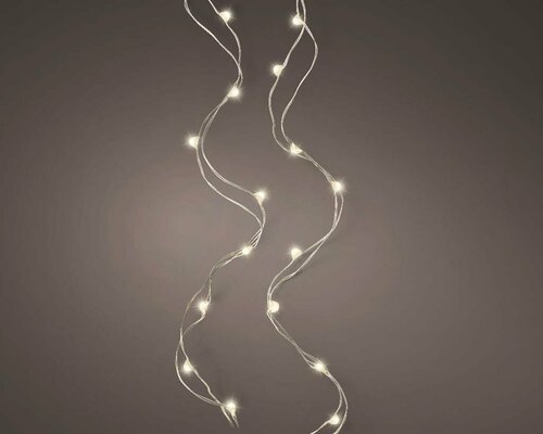Microled kerstverlichting warm wit 100 lamps - afbeelding 1