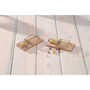 Nature muizenval hout 10x5 cm 2 stuks - afbeelding 2