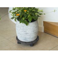 Nature planttrolley antraciet 30 cm rond - afbeelding 2