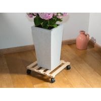 Nature planttrolley hout 35 cm vierkant - afbeelding 2