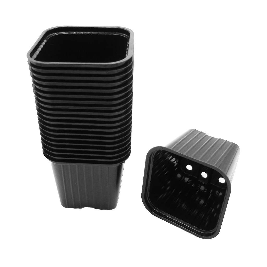 Plastic stekpotjes H6x7x7cm set a 20 stuks