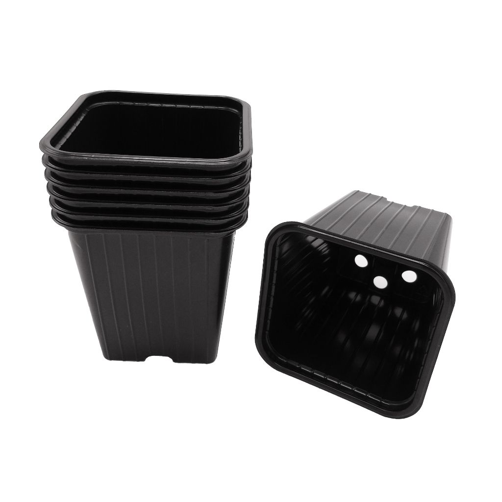 Plastic stekpotjes H9,5x9x9cm set a 7 stuks