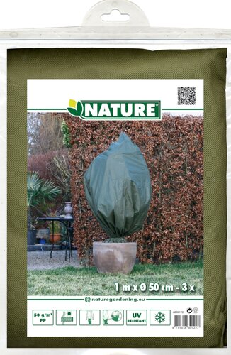 Nature winterafdekhoes met koord D0.50 cm x H1 m groen - afbeelding 1