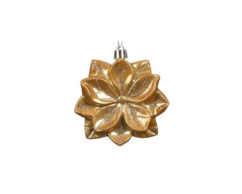 Kersthanger bloem 9 cm goud