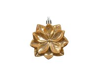 Kersthanger bloem 9 cm goud