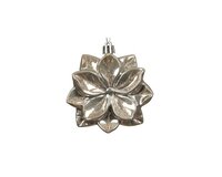 Kersthanger bloem 9 cm zilver