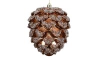 Kersthanger donker bruin glitter 14 cm