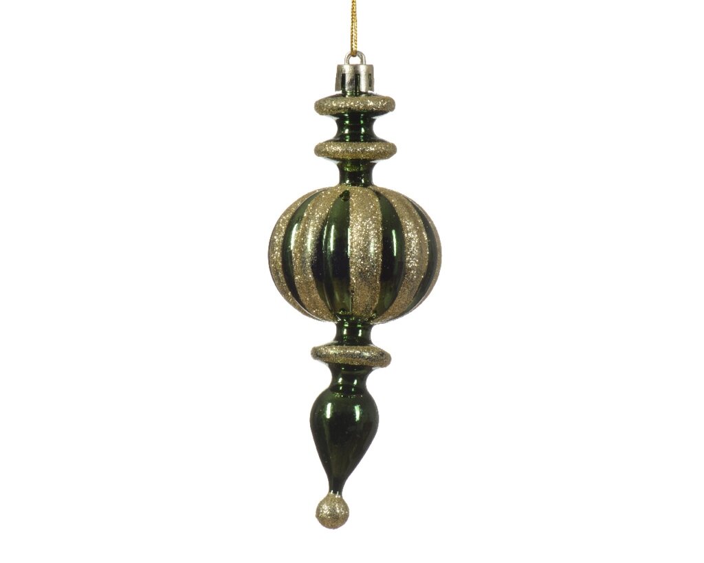 Kersthanger klassiek ornament dennen groen 14 cm