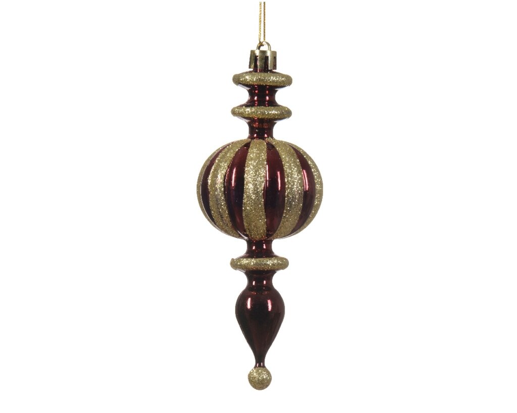 Kersthanger klassiek ornament ossenbloed 14 cm