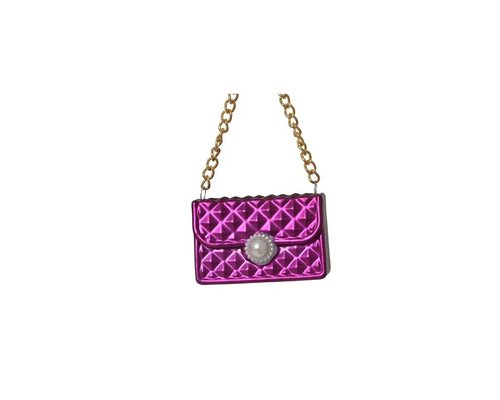 Kersthanger tas 7x2x4 cm roze