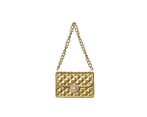 Kersthanger tas 7x2x4 cm goud