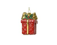 Kersthanger cadeau 9 cm rood