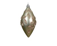 Kerstbal olijf 12 cm groen glans