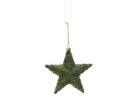 Kersthanger ster 12,5 cm pine green