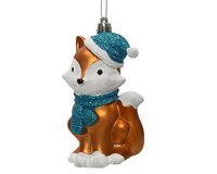Kersthanger vos 11.5 cm bruin