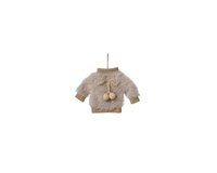Kersthanger trui 20 cm licht bruin