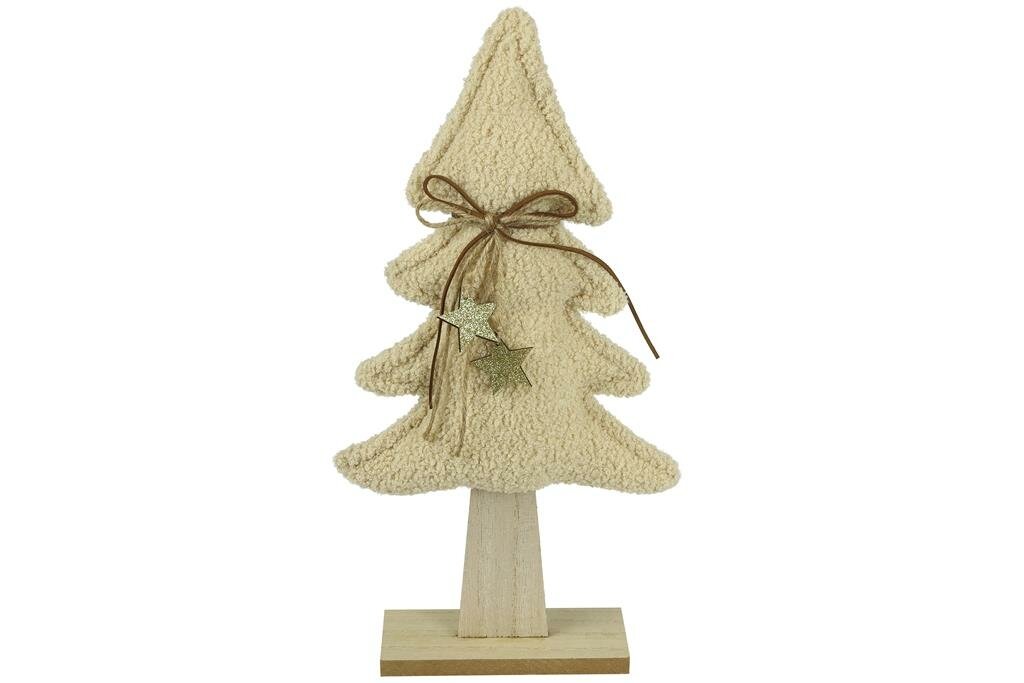 Kerstboom stof 43 cm crème
