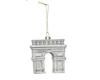 Kersthanger gebouw grijs 16,5 cm