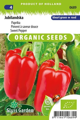 Paprika Jubilandska BIO zaden